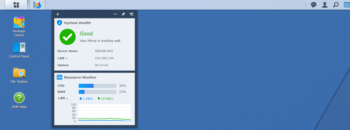 Synology DSM sur un WDMyCloudMirror Gen1