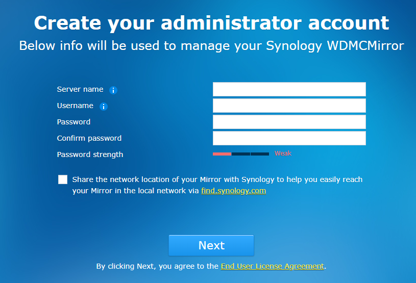 Configuration de base de DSM