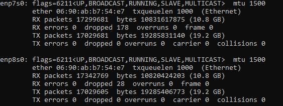 Interfaces Réseau existantes