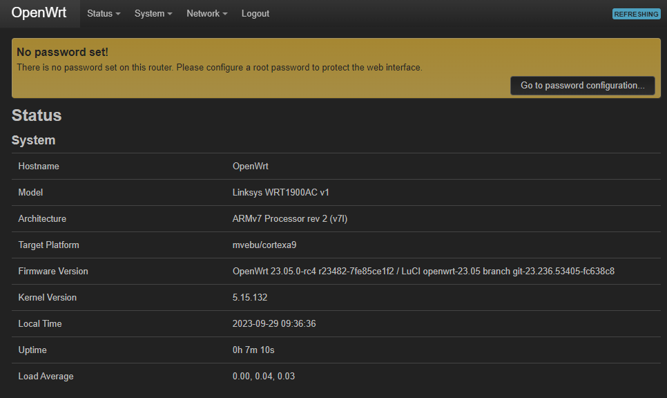 Interface Web OpenWRT