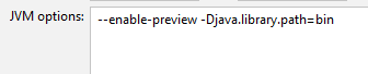 Options JVM